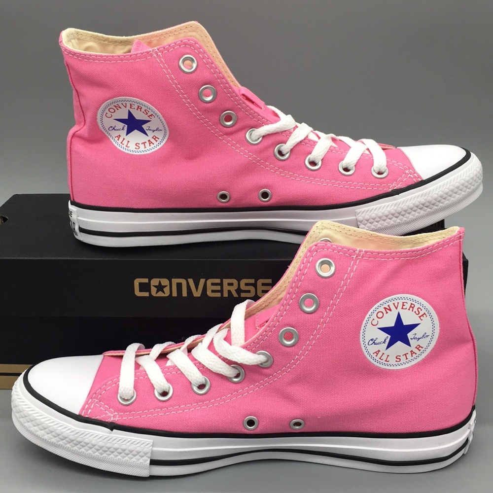 NEW with box Converse CTAS Hi pink/white/blue Women’s size 10.5